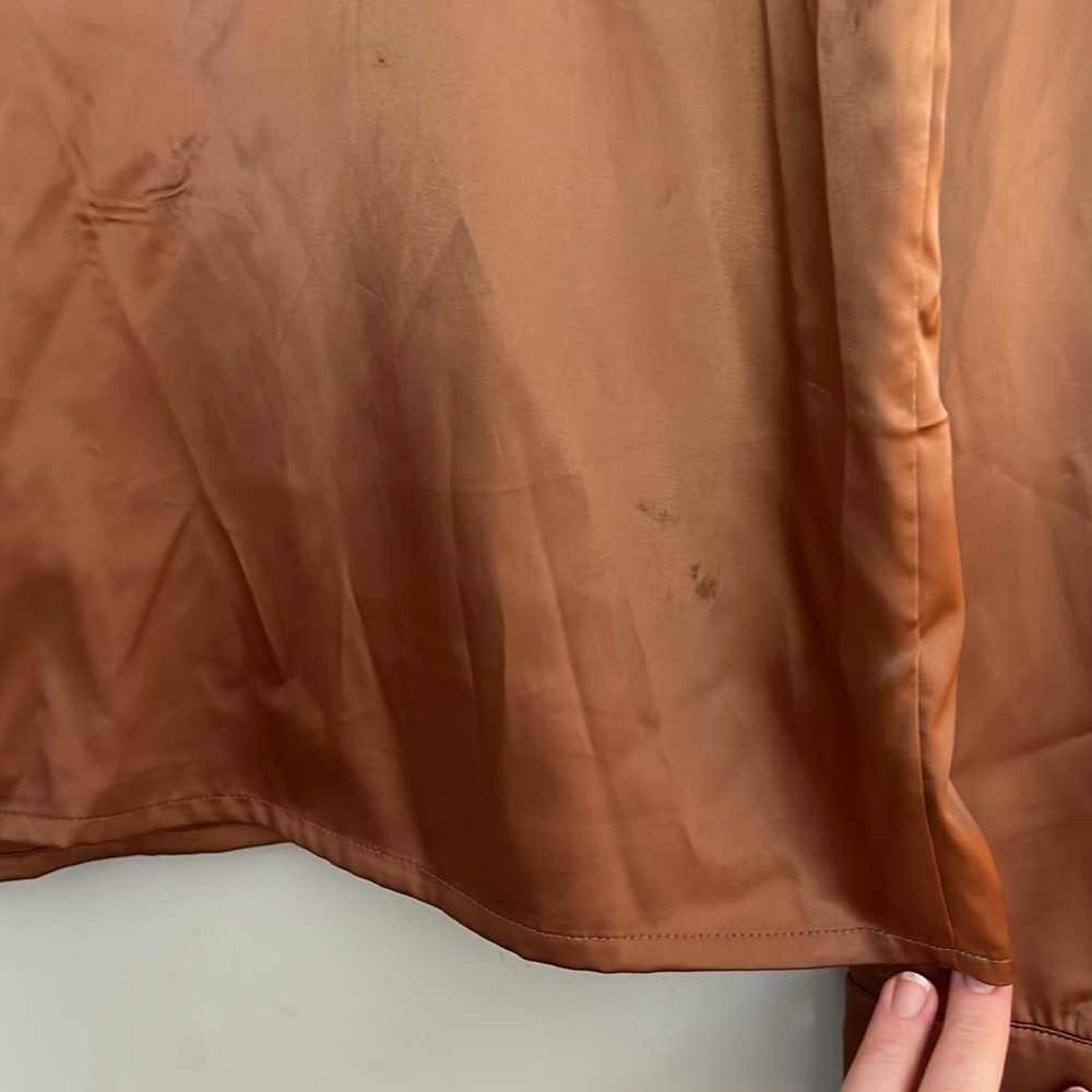 AFRM Copper Silk Button Up​​ - Picture 5 of 5